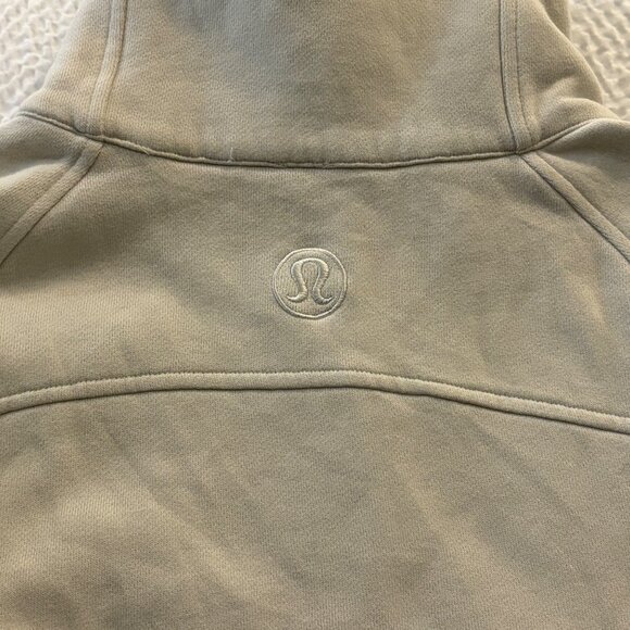 Lululemon Scuba Oversized Funnel Neck Half-Zip Hoodie White Opal M/L Cotton - Picture 7 of 15